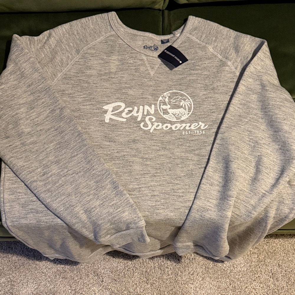 Reyn Spooner Heather Gray Crewneck Sweater